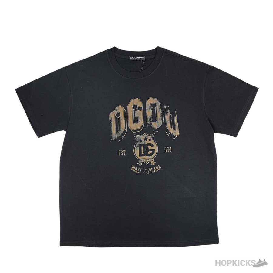 Dolce & Gabbana Logo Patch Black T-Shirt (Imported Premium Finish)