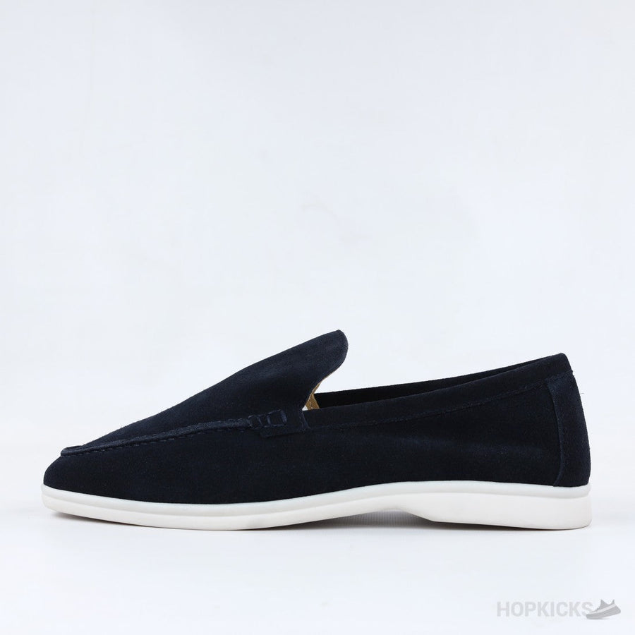 Loro Piana Summer Walk Loafers Suede Blue