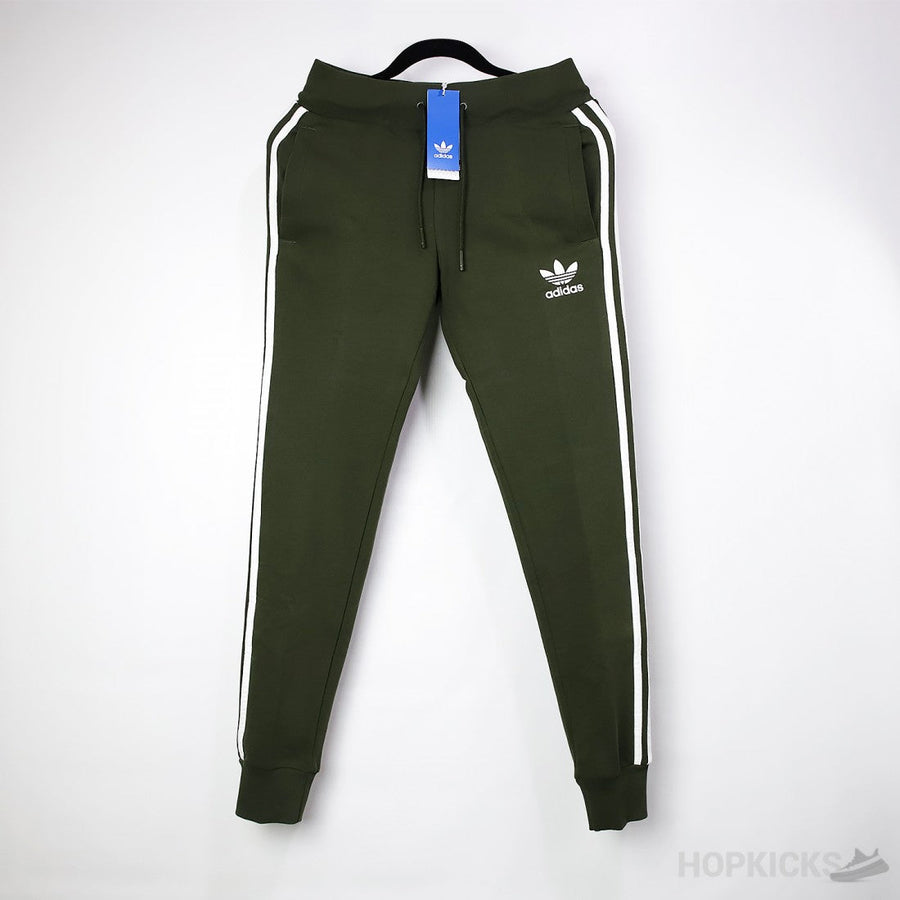 ADI Pants Olive White Stripe Track Joggers