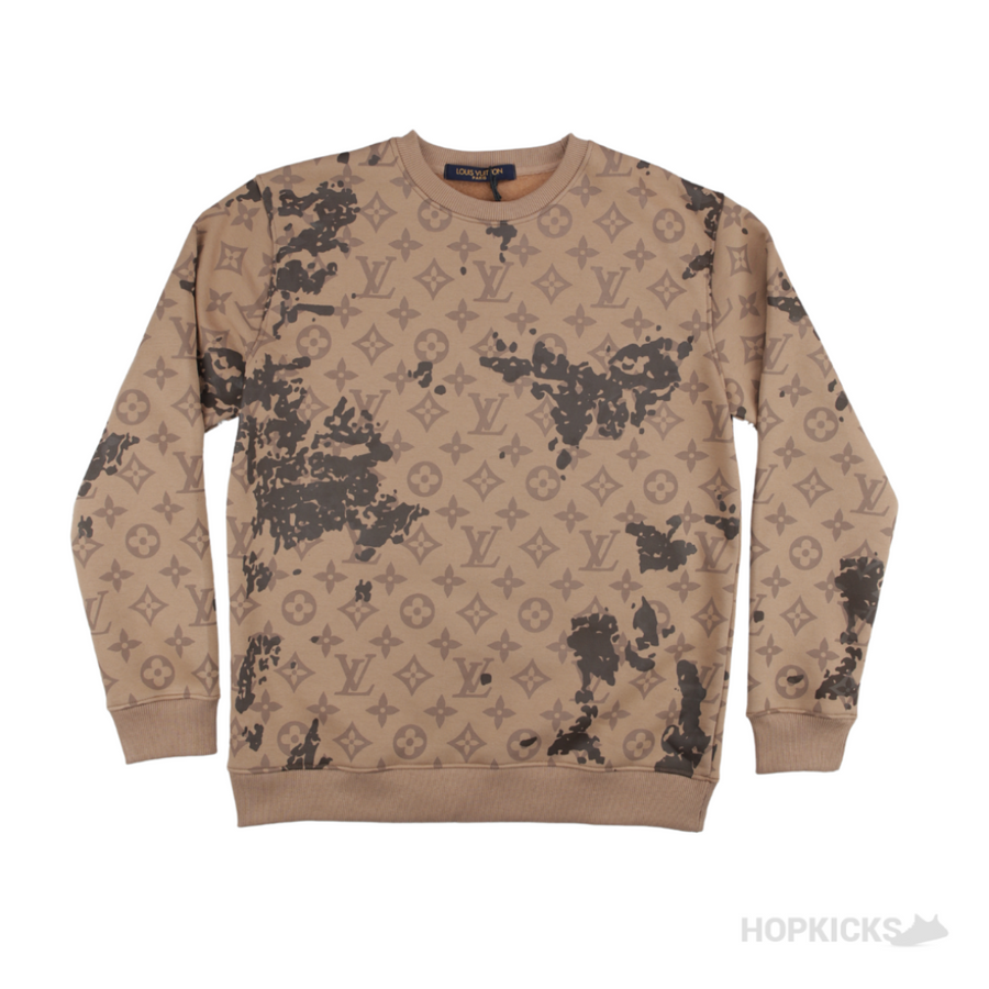 L.V Logo Camo Sweatshirt (Brown)