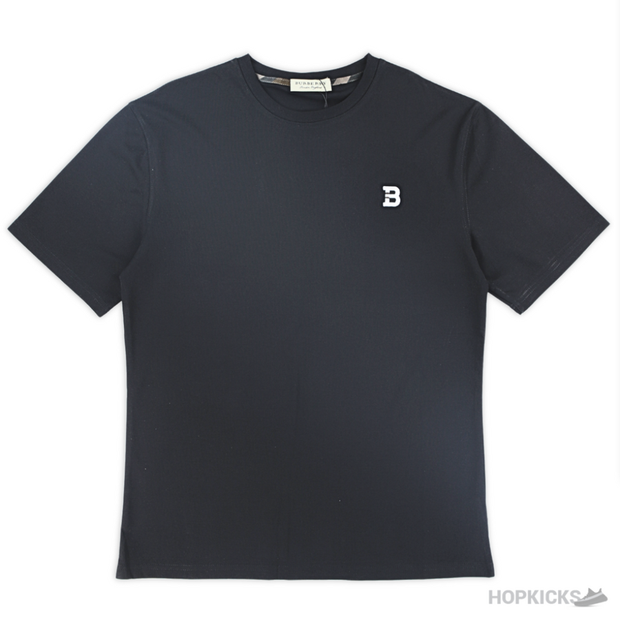 BRB Logo Embroidered Black T-Shirt (Imported Premium Finish)