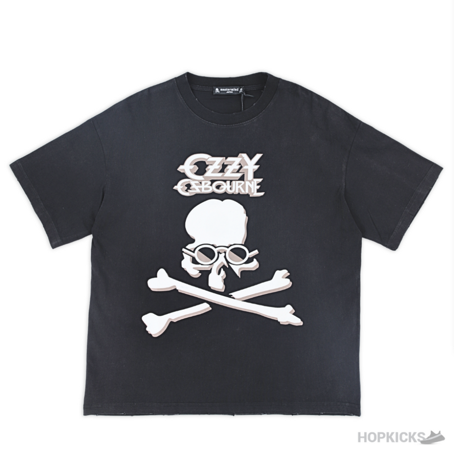 Mastermind Skull Printed Distressed Black T-Shirt (Imported Premium Finish)