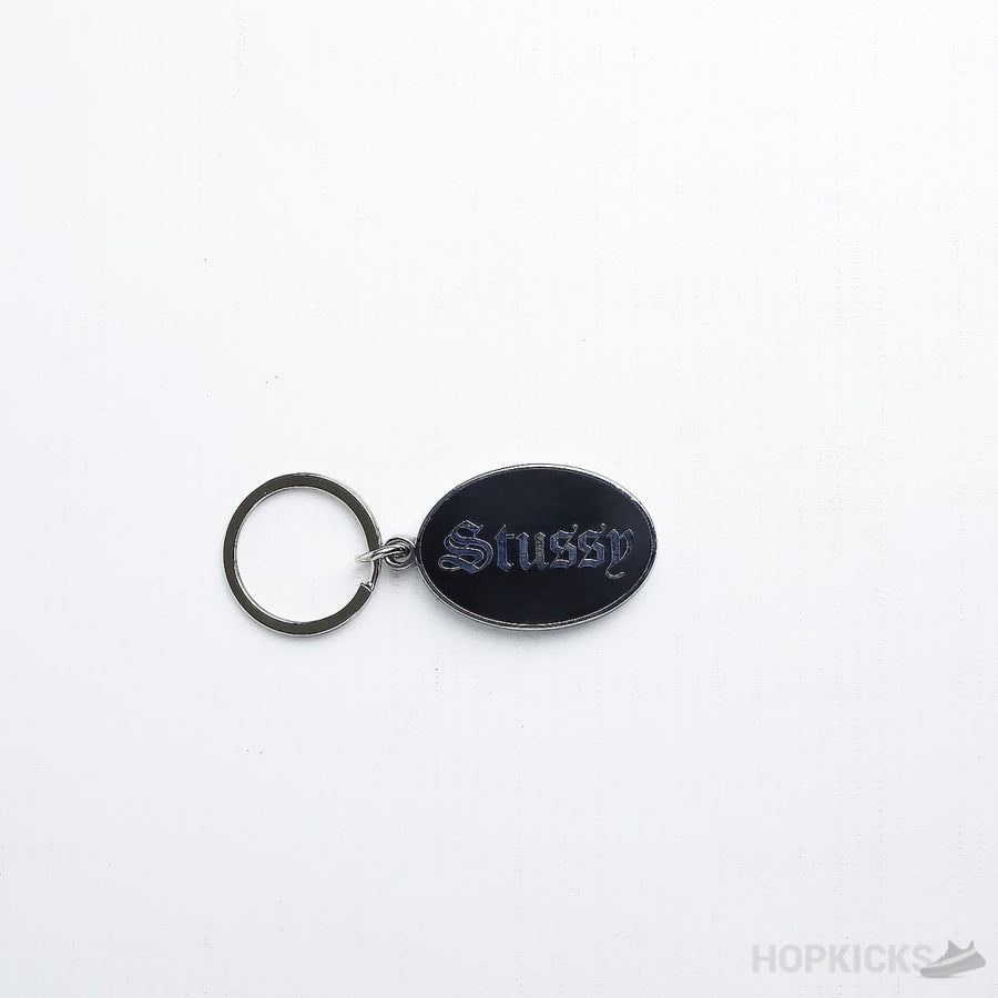 STU OE Badge Keychain Black