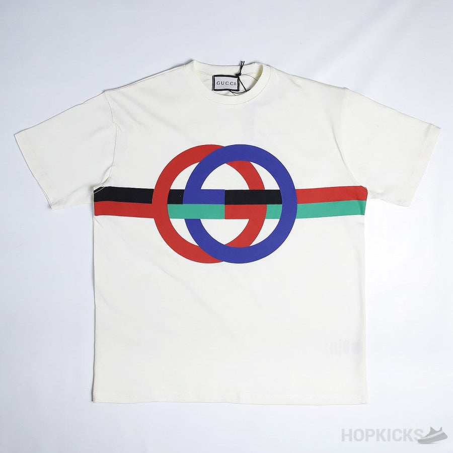 G.U.C.C.I Round GG Print T-Shirt