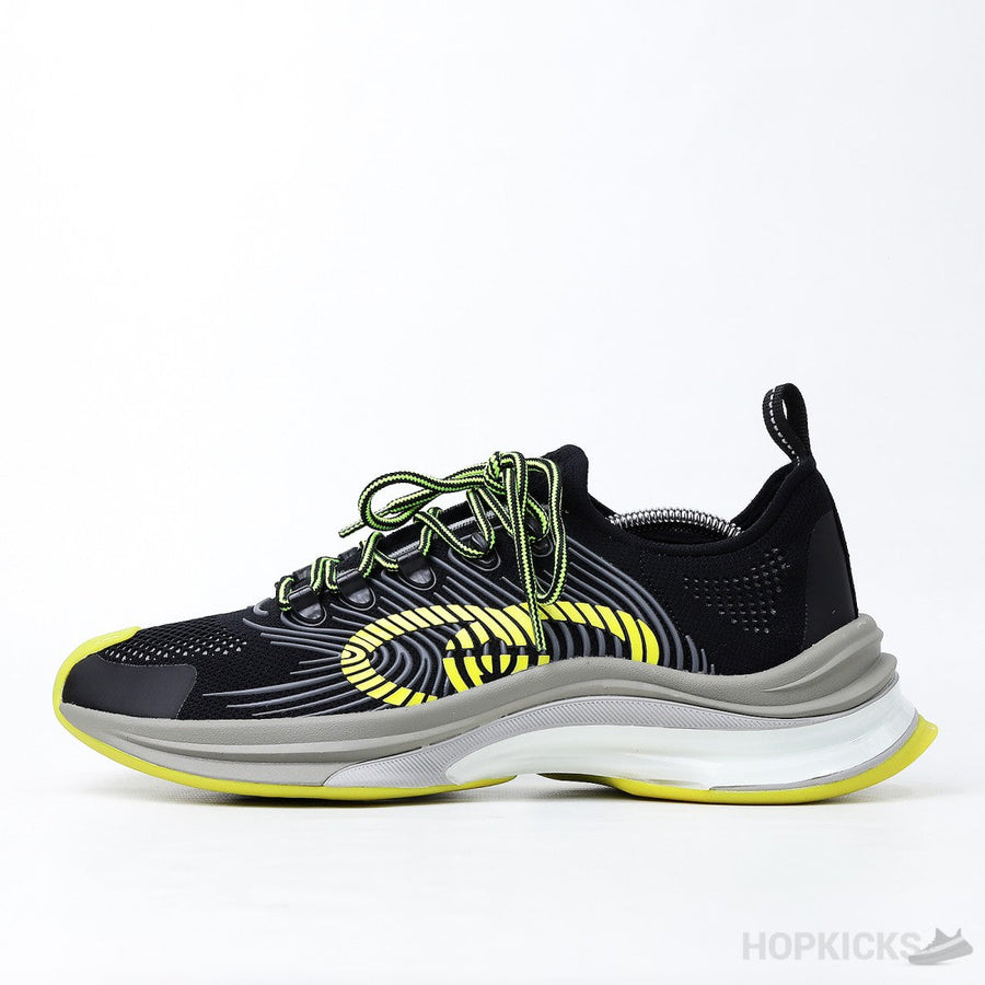 G.U.C.C.I Run Sneakers - Black Yellow (Dot Perfect)