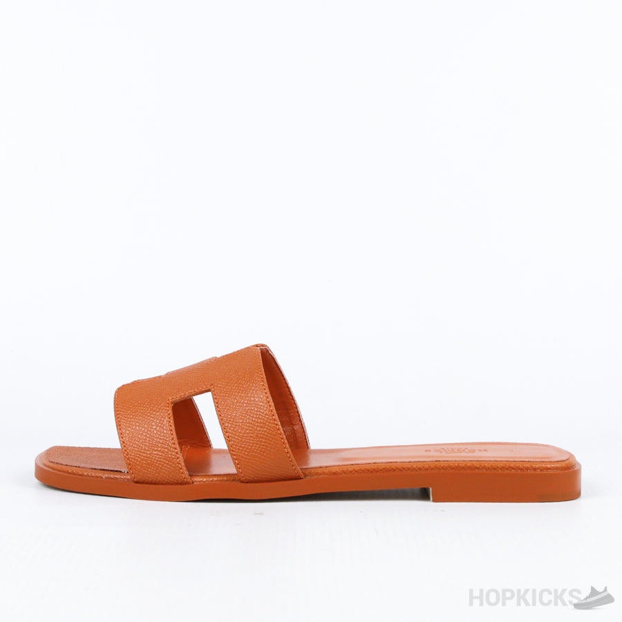 HRM Oran Orange Sandal Mule Epson Leather (Premium Batch)