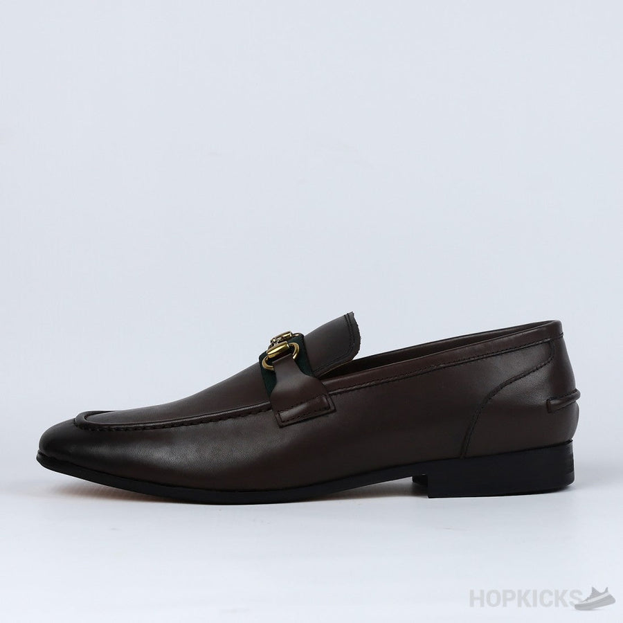 G.U.C.C.I Elanor Leather Horsebit Loafer Brown (Dot Perfect)