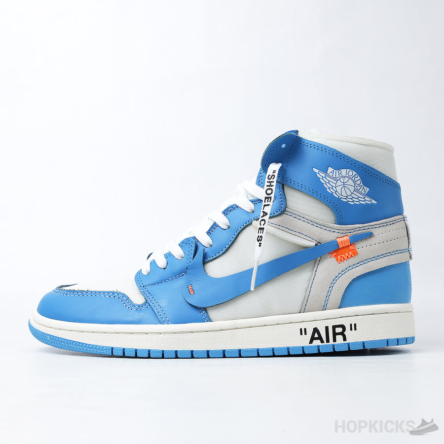 OW x Jordan 1 Retro High 'University Blue' (Premium Plus Batch)