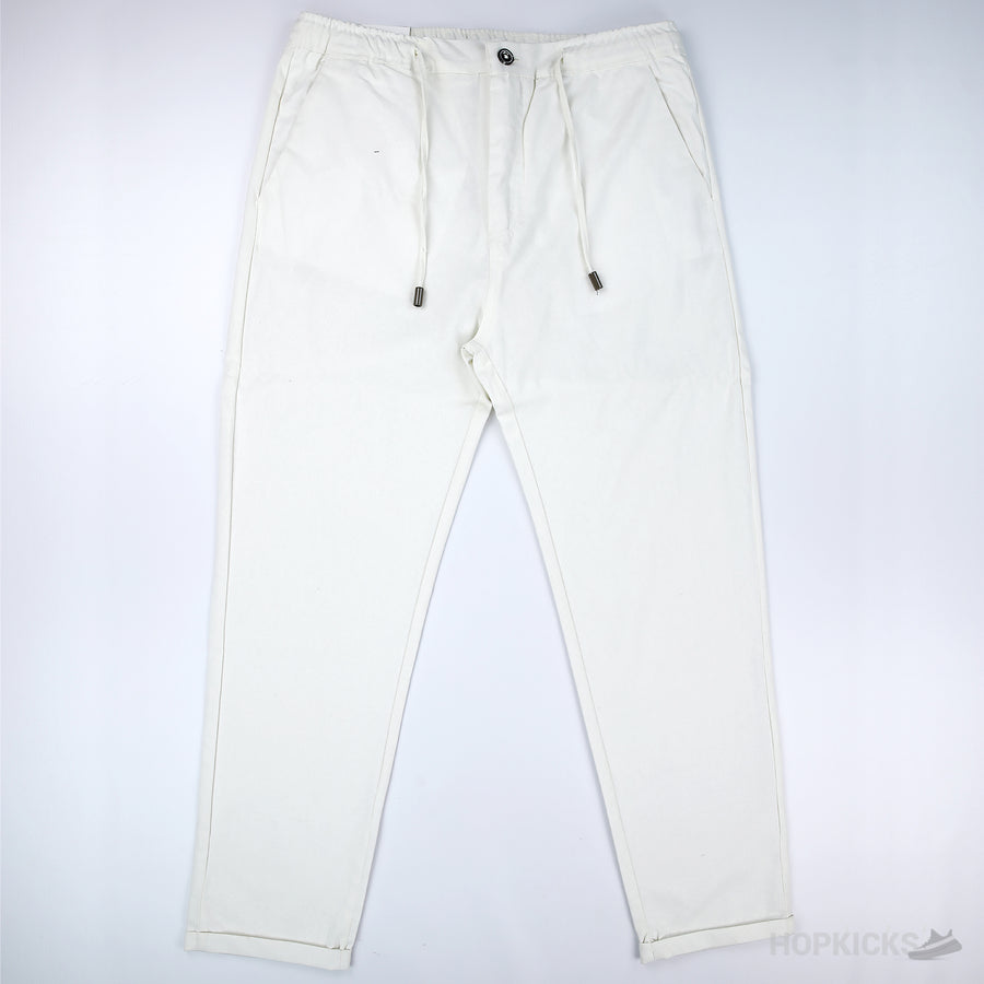 Zara Relaxed Fit Linen Pants (White)
