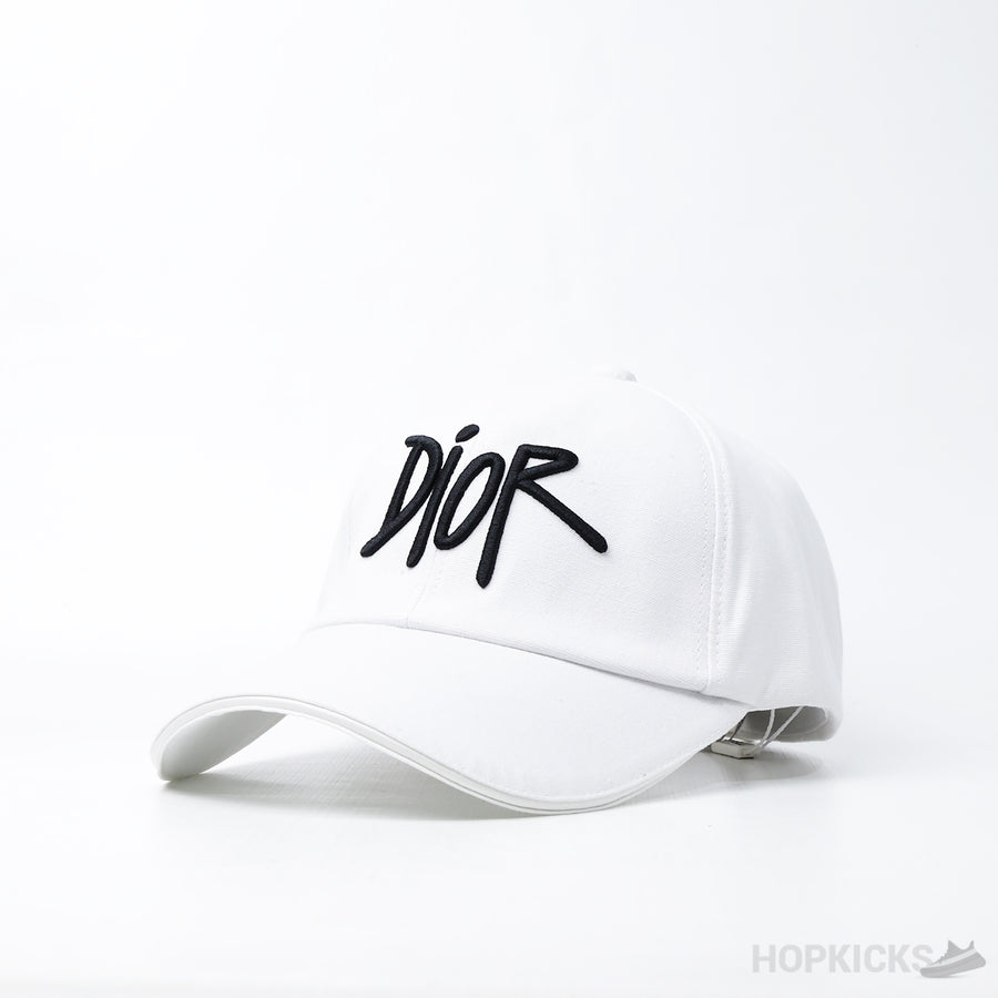 CD x STU Monogram Logo Baseball White Cap