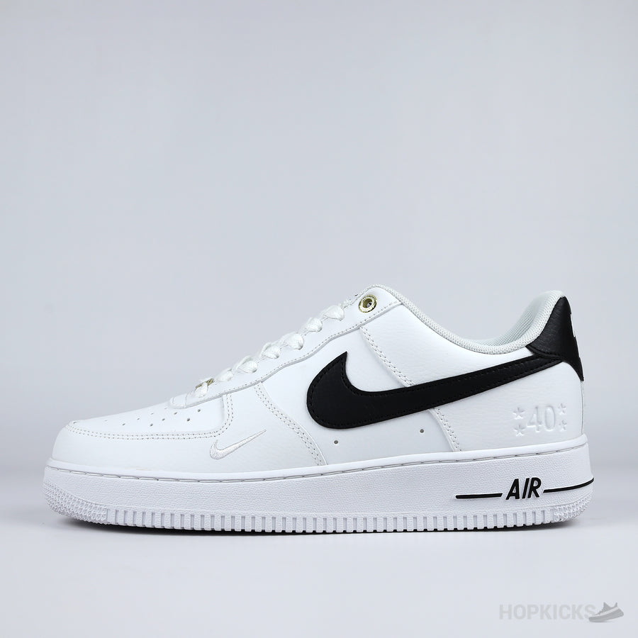 NK Air Force 1 Low '07 White Black Pebbled Leather