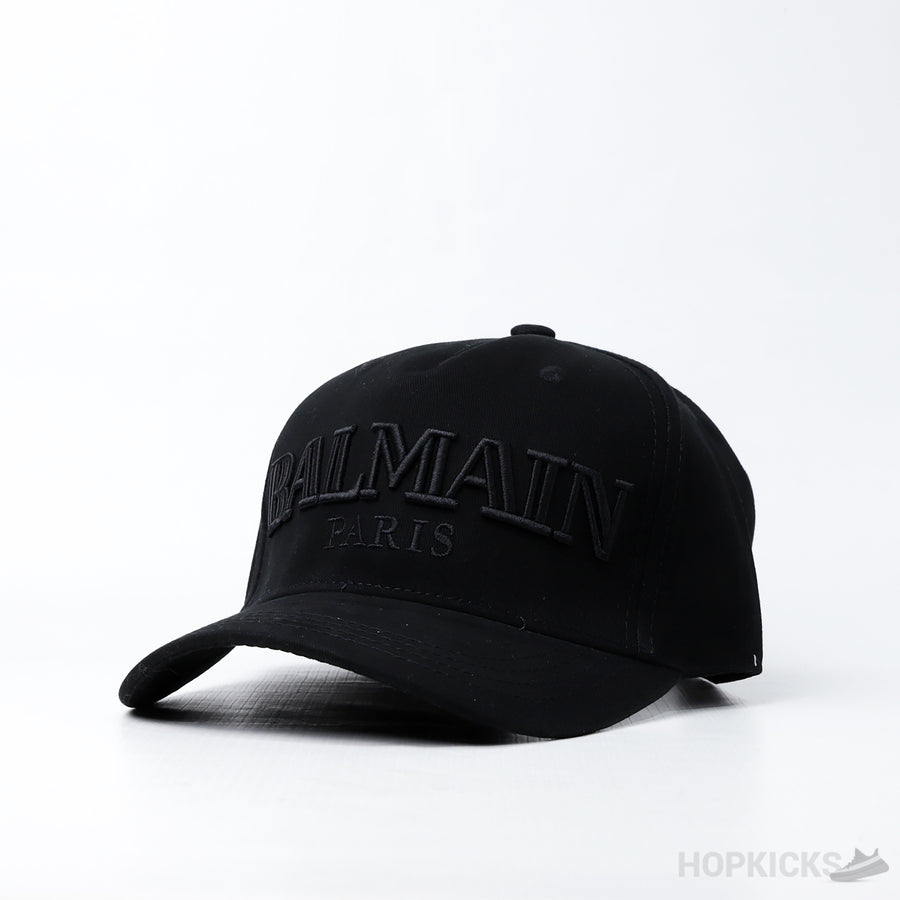 Balmain Embroidered Logo Baseball Cap Black