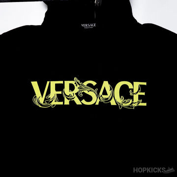 Versace Logo Print Cotton Hoodie (Dot Perfect)