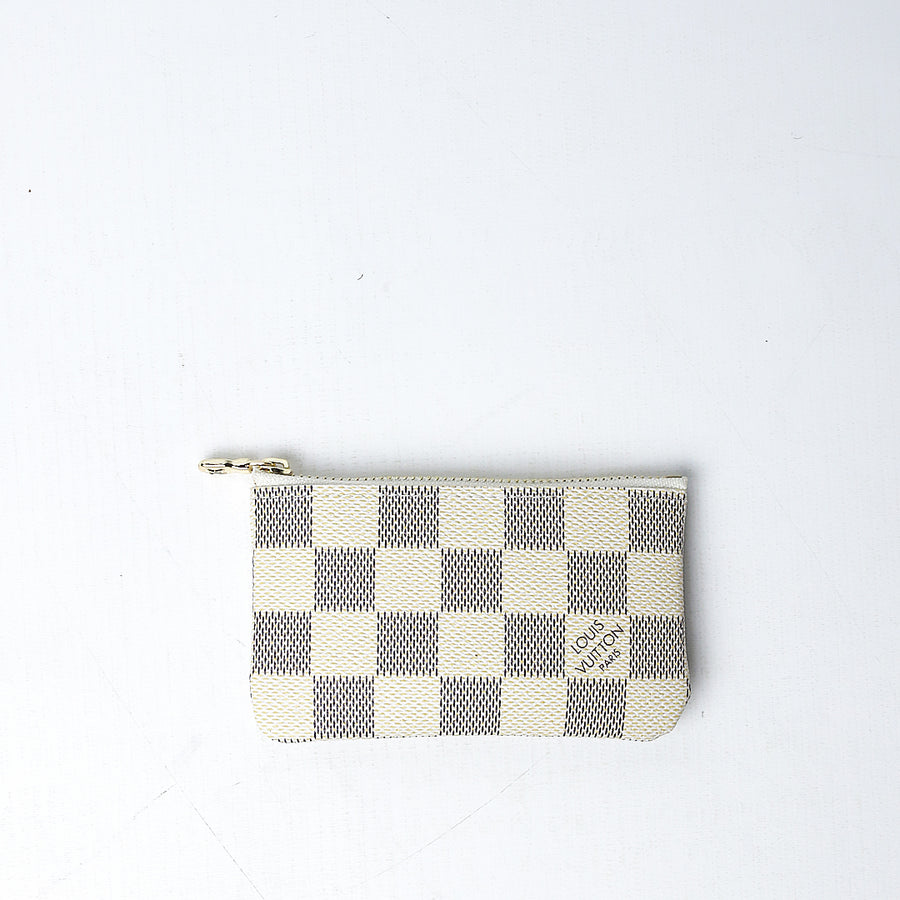 LV Key Pouch Damier Azur White Blue (Dot Perfect)