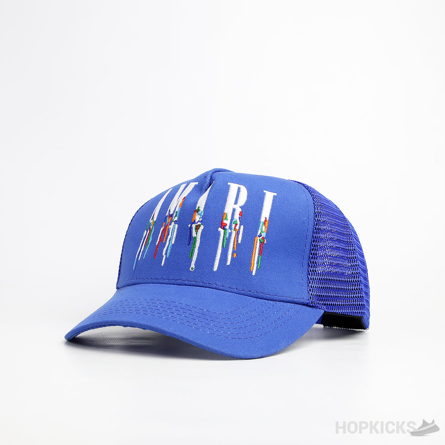 AMR Paint Drip Logo Blue Cap