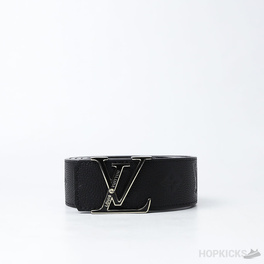 LV Monogram Embossed Black Belt