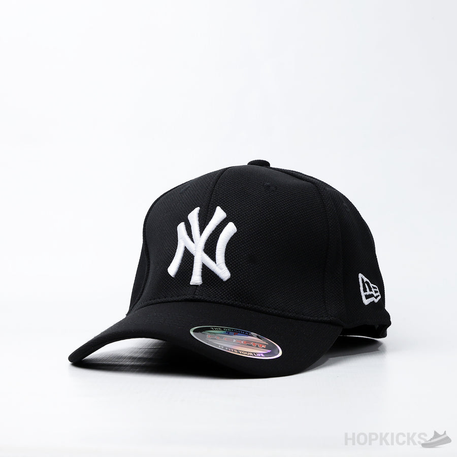 NY White Logo Black Cap