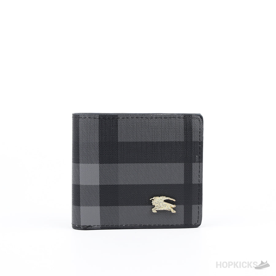 BRB Bifold Wallet Dark Grey Check pattern
