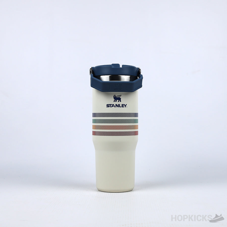 Classic Iceflow Flip Straw Tumbler Cream Strip (887mL) (Premium Batch)