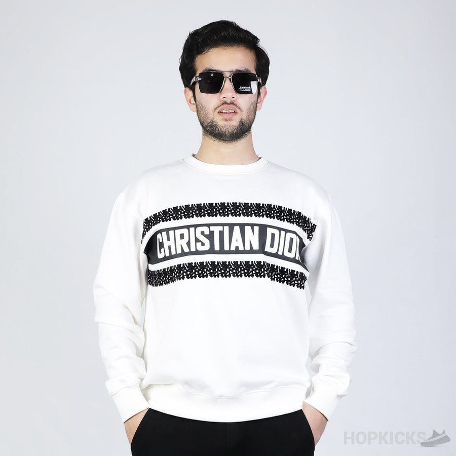 Christian D.I.O.R Crewneck Sweatshirt White