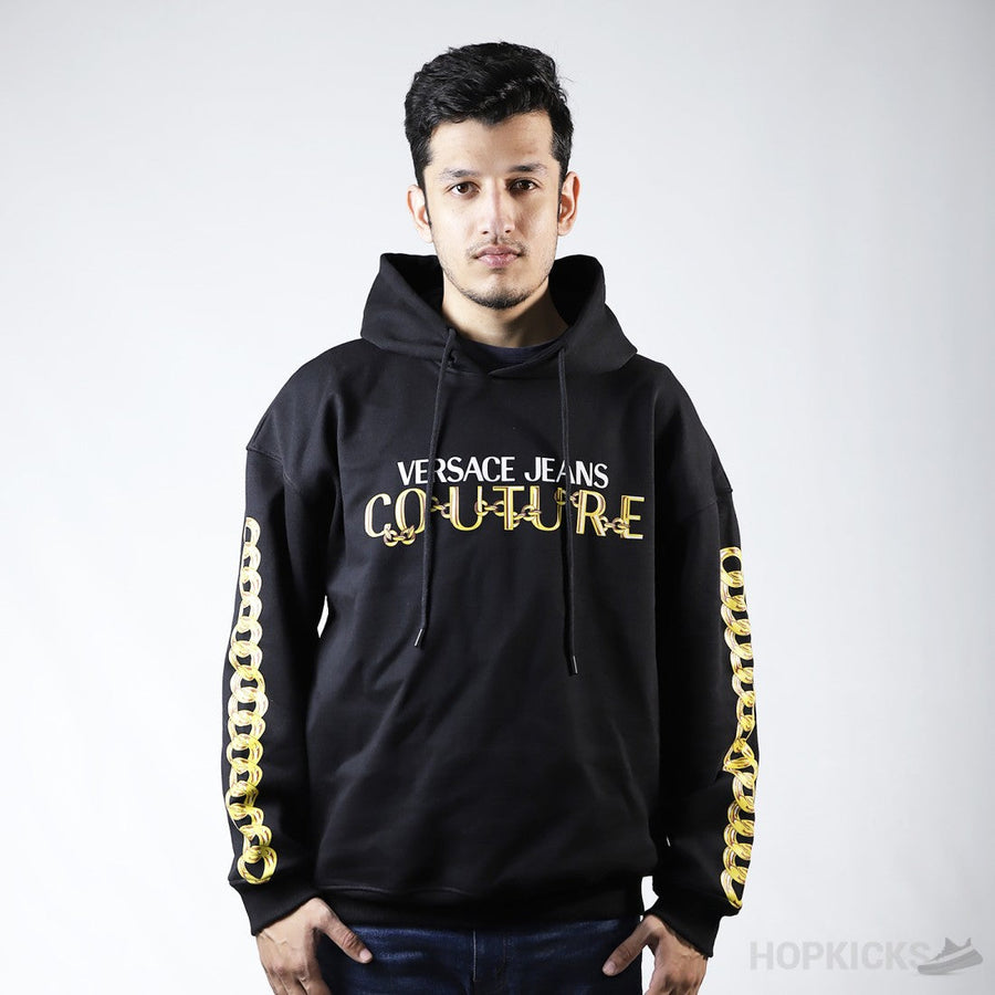 Versace Jeans Couture Logo-Print Cotton Hoodie (Dot Perfect)