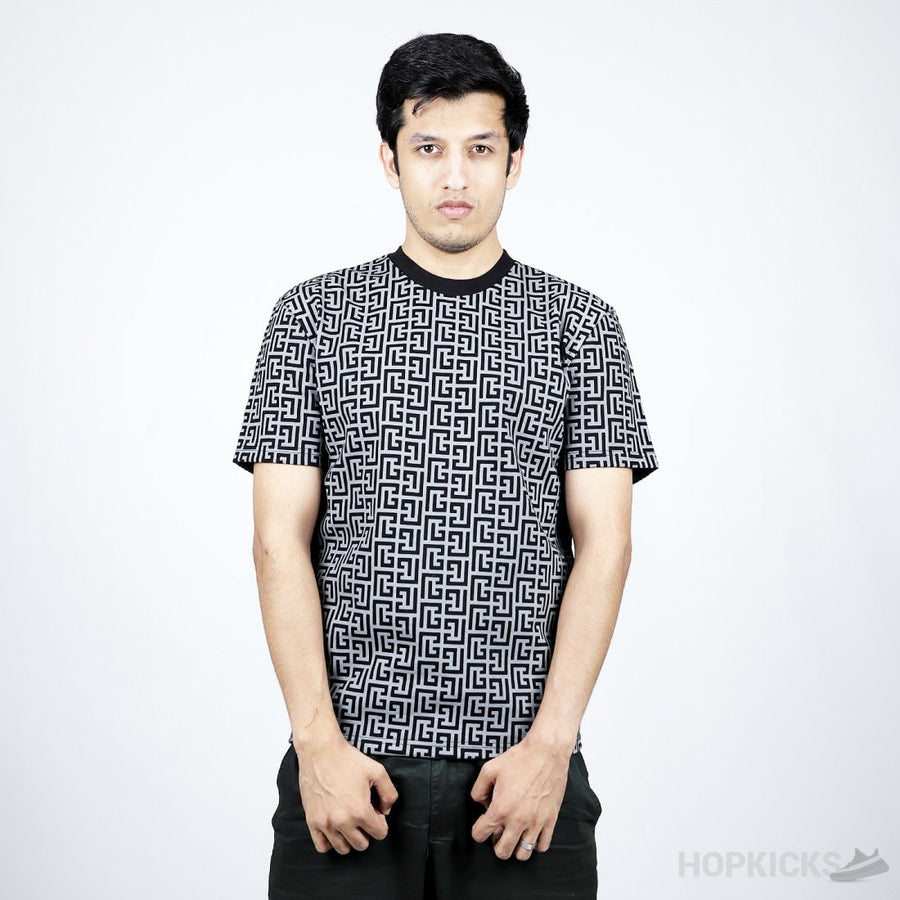 Balmain Monogram Pattern T-Shirt