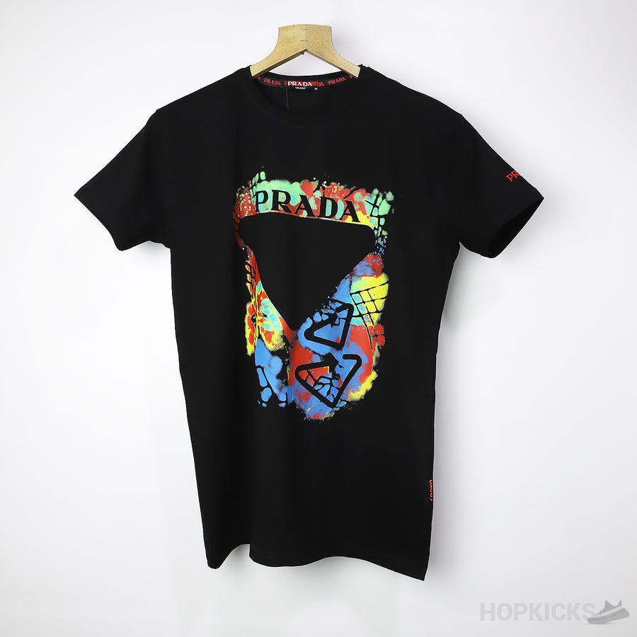 PRD Printed Black T-Shirt