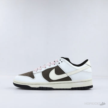 NK Dunk Low Retro White Brown Pink