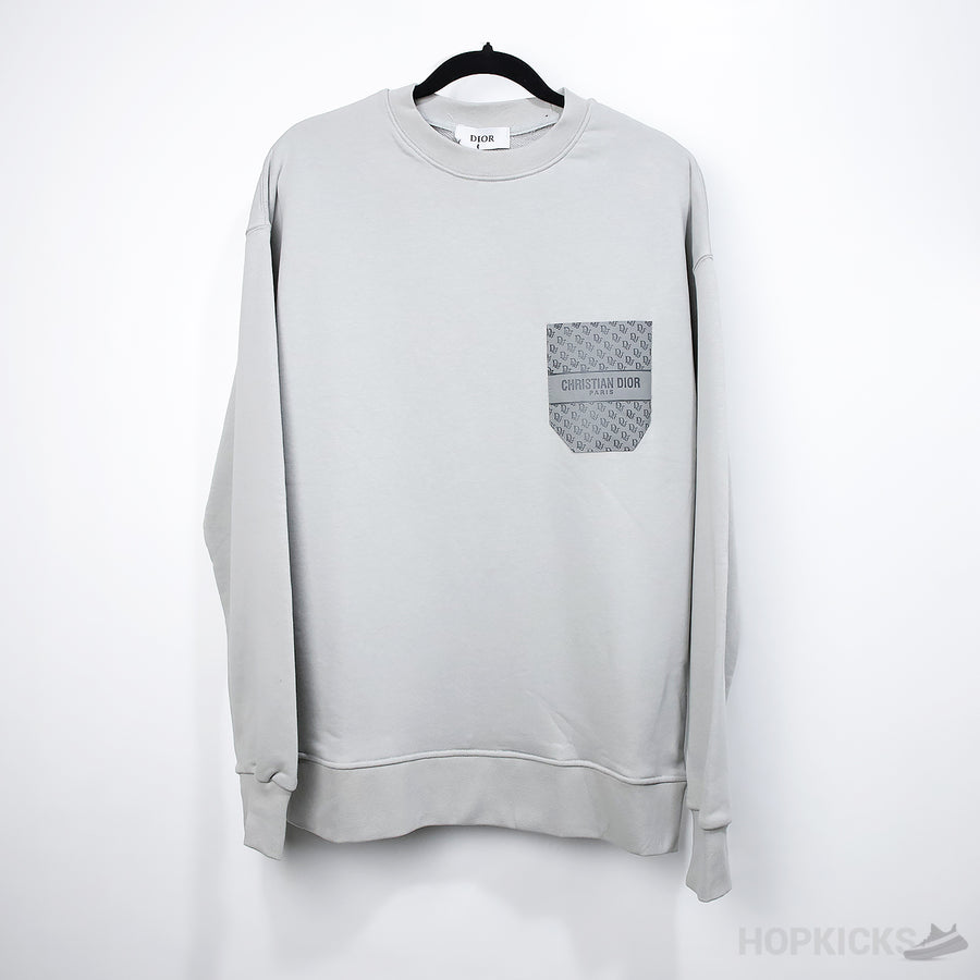 CD Front Logo Pocket Grey Sweatshirt