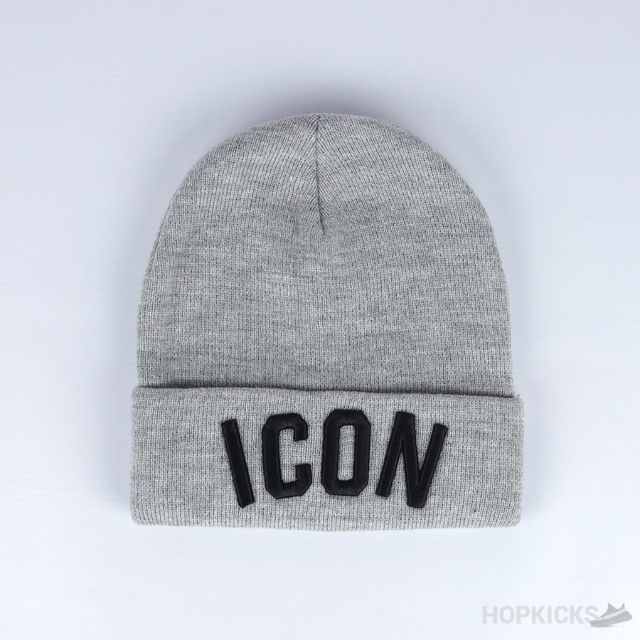 Dsquared2 Icon Black Light Grey Beanie