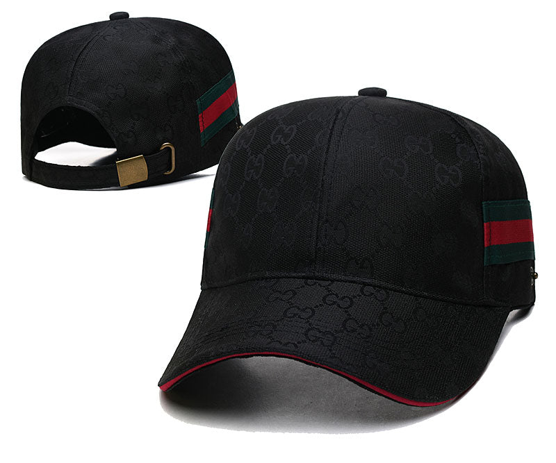 GCC Cotton GG Web Stripe Black Cap