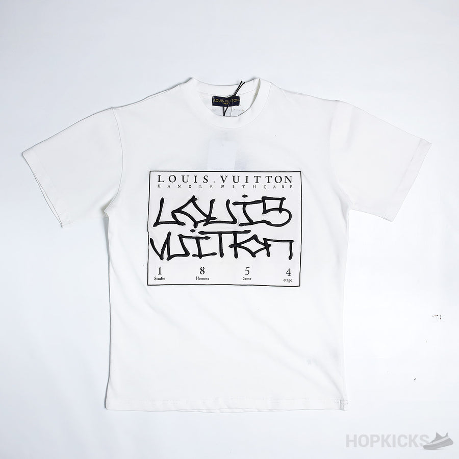 LV Signature Print White T-Shirt