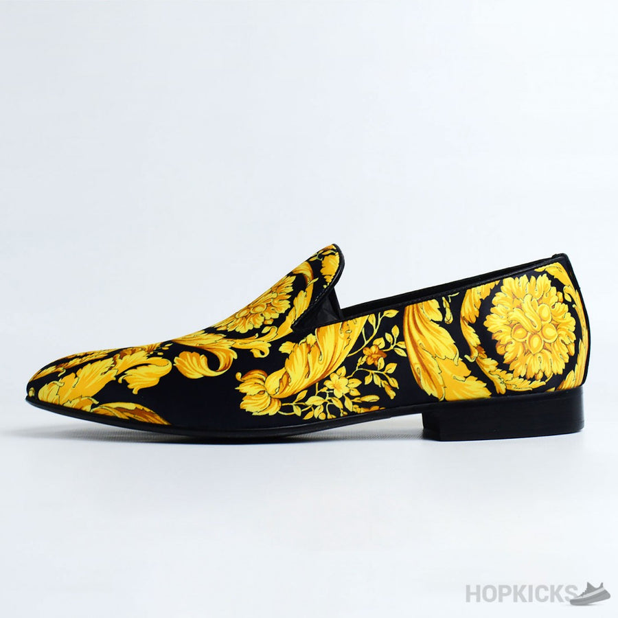 VRS Barocco Print Silk Slippers