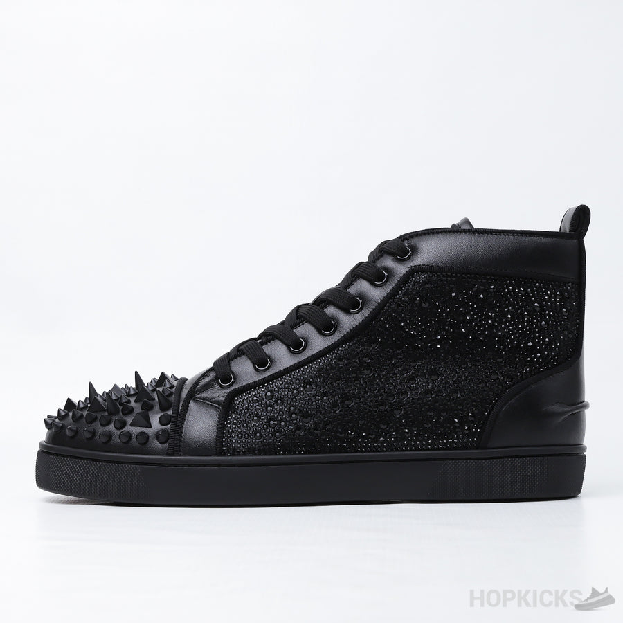 CL Louis Flat Black/Gold Leather (Dot Perfect)
