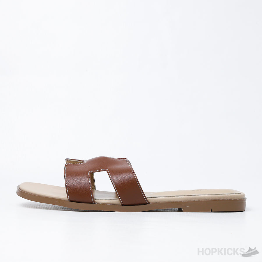 HRM Women's Gold Oran Flat Sandal (Premium Plus Batch)