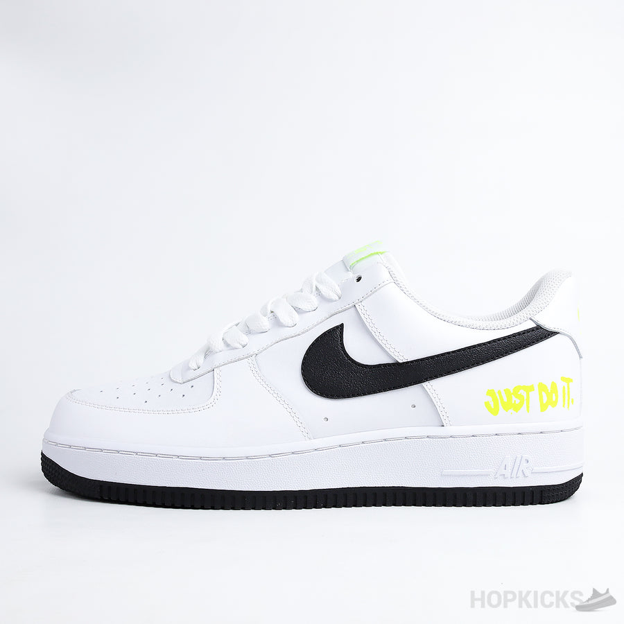 NK Air Force 1 Low Just Do It White Volt (Dot Perfect)