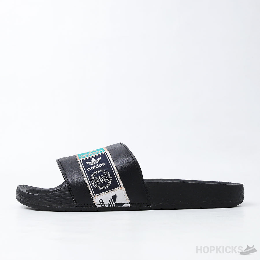 Adillete Boost Slide Black Green (Premium)