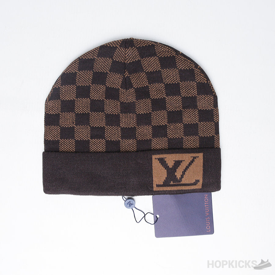 Luxurious LV Signature Beanie Brown