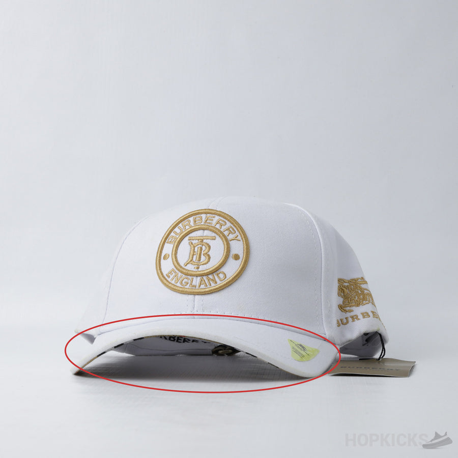 BRB England Bt Motif Icon White Cap (Slight Stain)