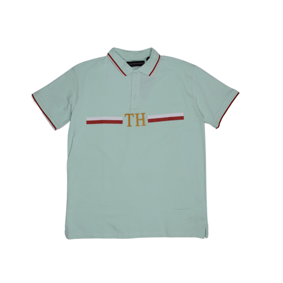 Tom Hilfiger Stripped White Polo T-Shirt (Economy Batch)