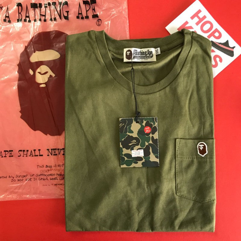 BAP Olive Tee [ Iconic BAP logo patch)