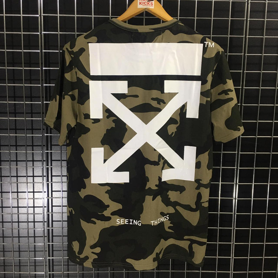 OW Camo White Contrast Tee