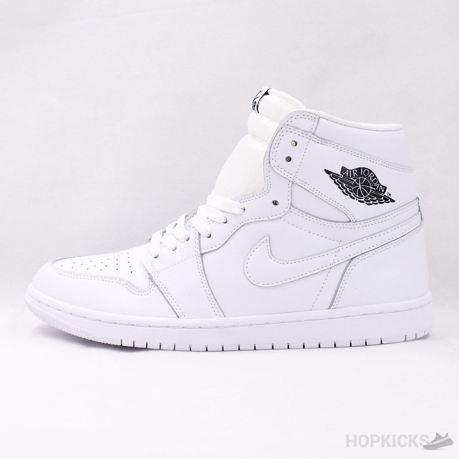 Jordan 1 Hi White Black Logo