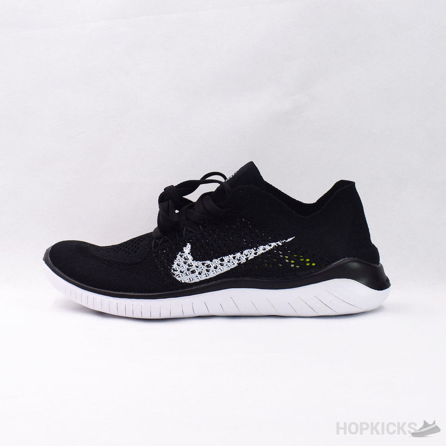 Free RN Flyknit Black White