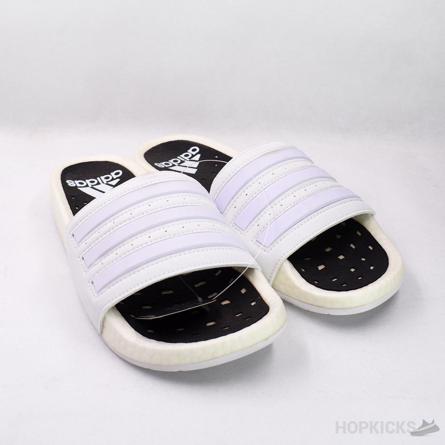 Adilette Boost Slides White