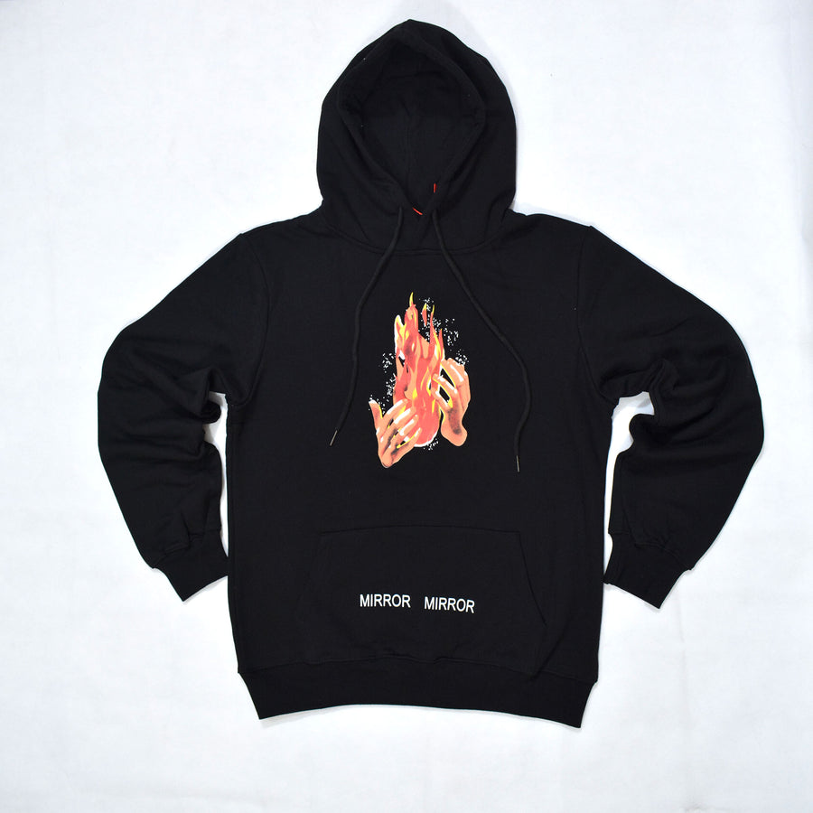 OW Diagonal Fire Spliced Hoodie