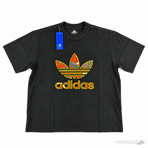 Adi Black Red Trefoil Short-Sleeve T-Shirt