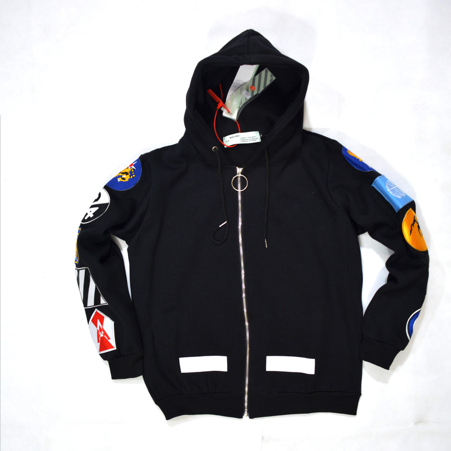 OW Badges Zipper Hoodie