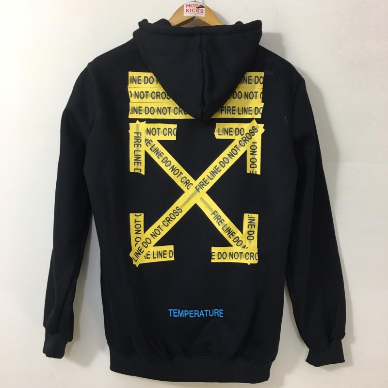 off white hoodie fire