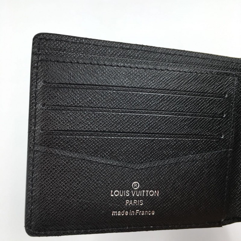 LOUIS VUITTON X SUPREME Epi Brazza Wallet Black 228136